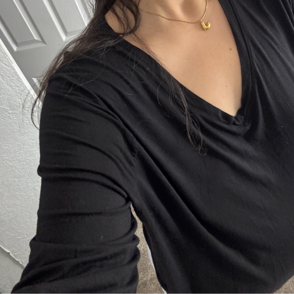 Impressions online boutique Black V Neck size 3x soft - Picture 2 of 5